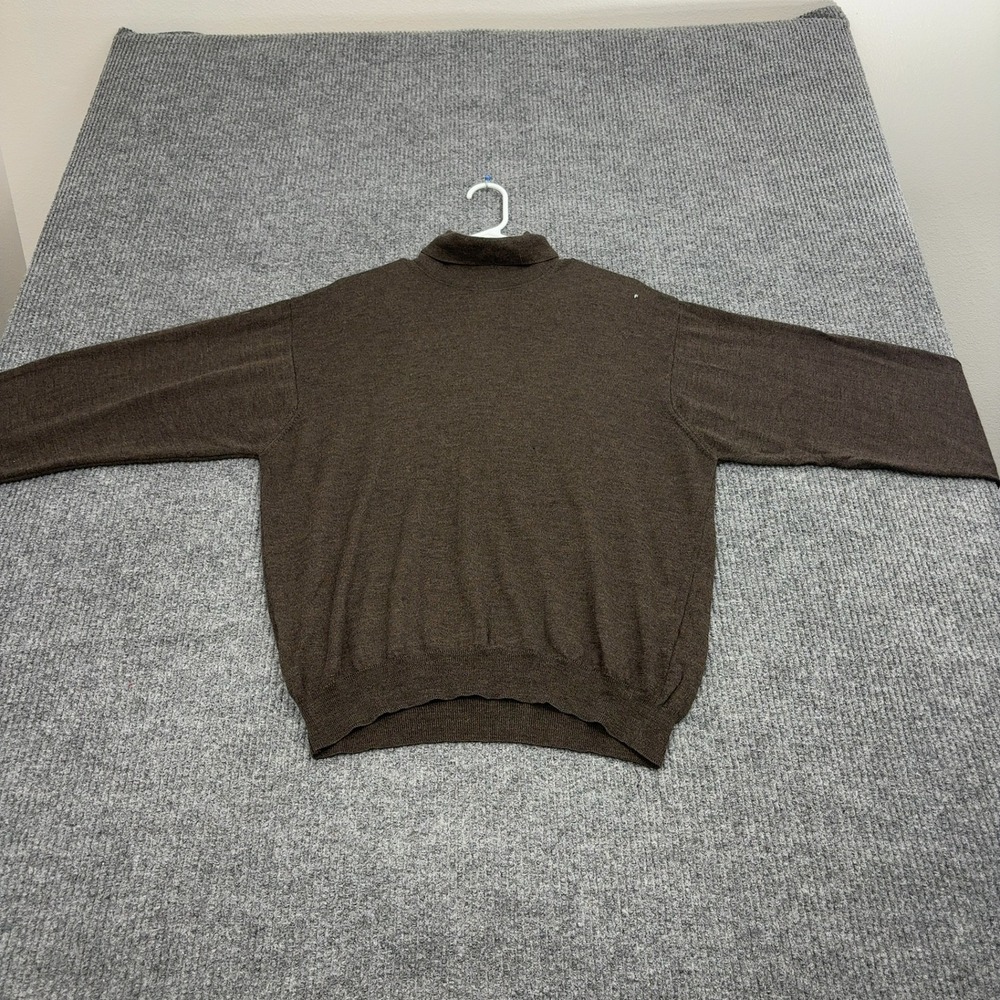 Christian Berg‎ Sweater Mens L Brown Virgin Wool Turtleneck Pullover Classic